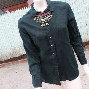 Dark Green H&M Blouse